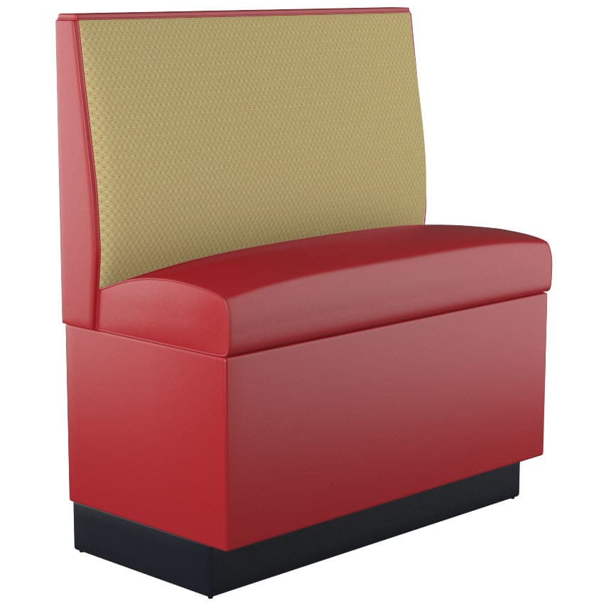 Red Restaurant Booth single & double 48"Long x 42" high Upholstered  Plain back 