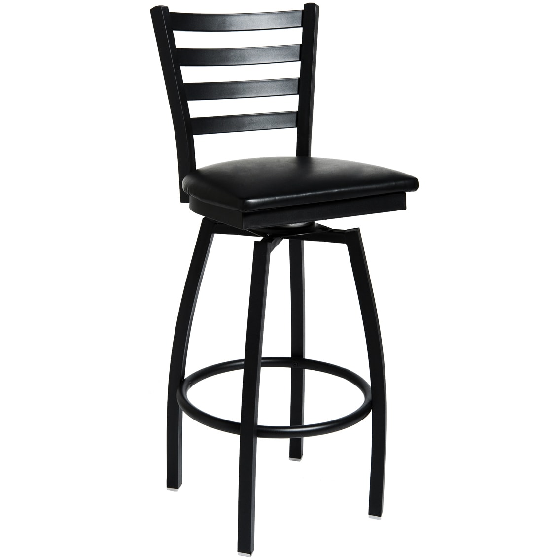 Swivel Ladder Back Metal Bar Stool, Metal Bar Stools With Arms And Swivel
