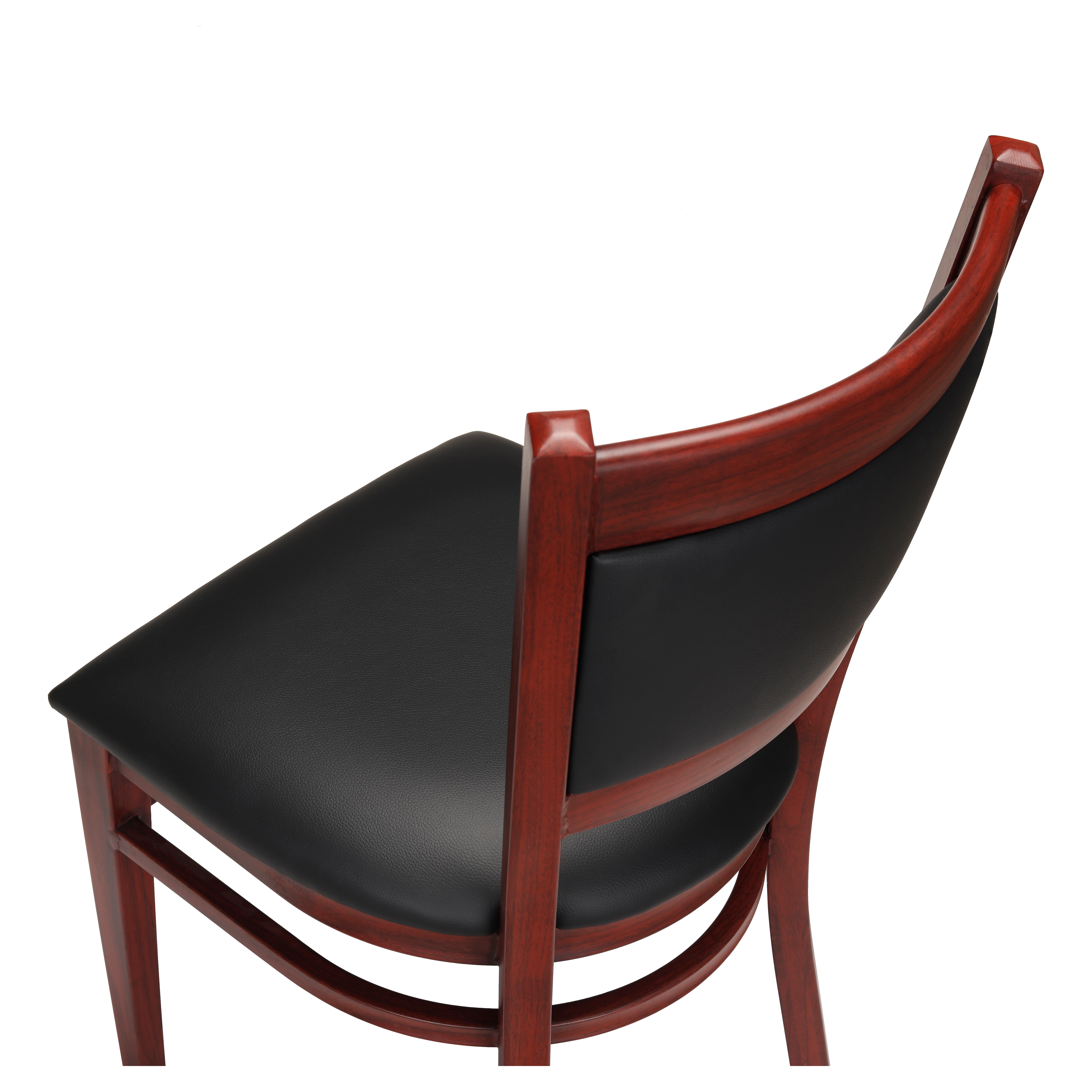 Metal Padded Back Chair with Premium Wood Look Finish Metal Padded Back Chair with Premium Wood Look Finish