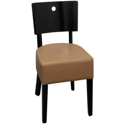 Designer Curved Back Wood Restaurant Chair