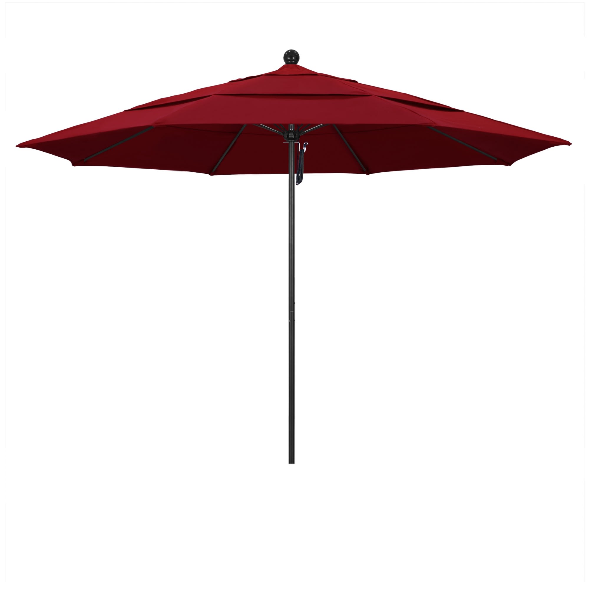 11 ft aluminum patio umbrella in chili Casey Aluminum Commercial Umbrella