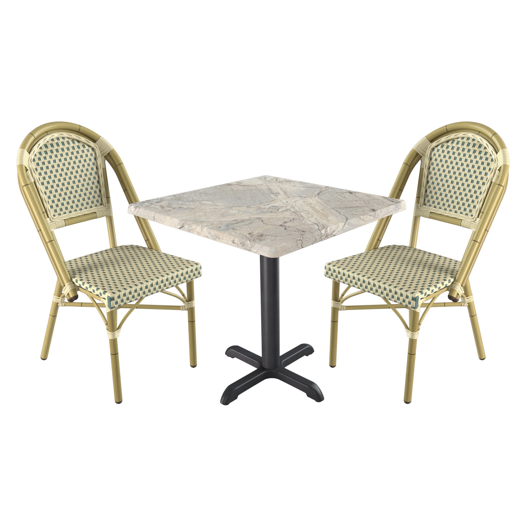 patio table and 2 chairs