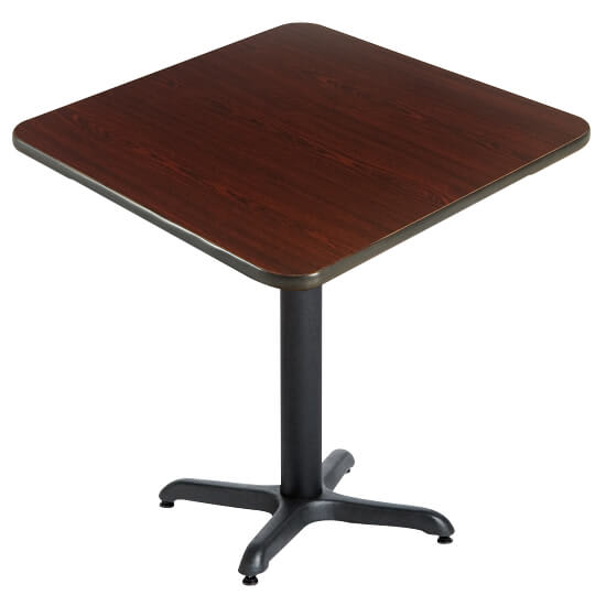Table Height Restaurant Table 30" x 42" Mahogany Laminate Table Top With Base 