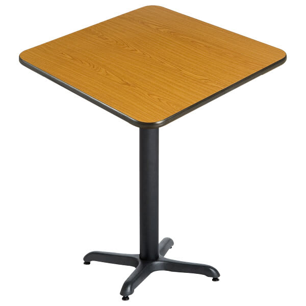 Laminate Reversible Restaurant Table In Oak Walnut Bar Height