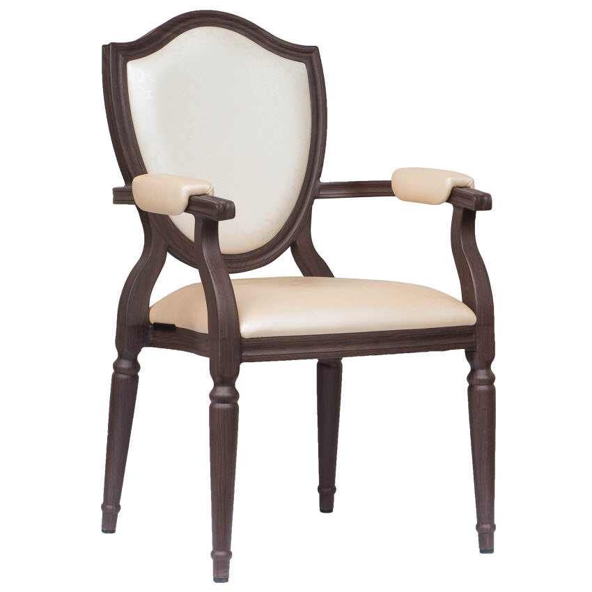 Amadeus Padded Aluminum Arm Chair