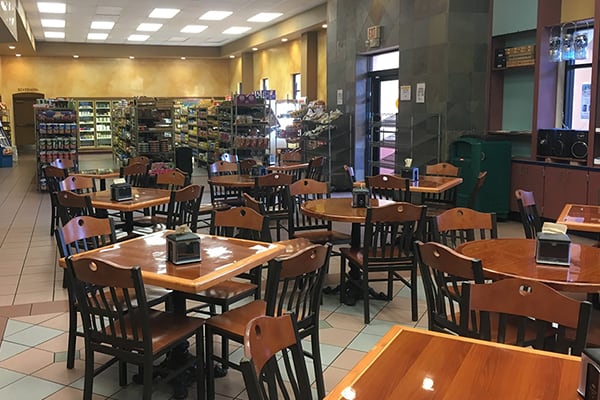 restaurant furniture on location