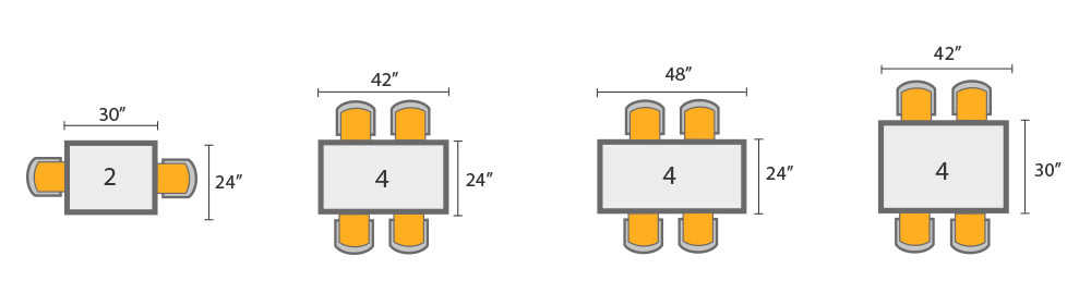 rectangle tables seating