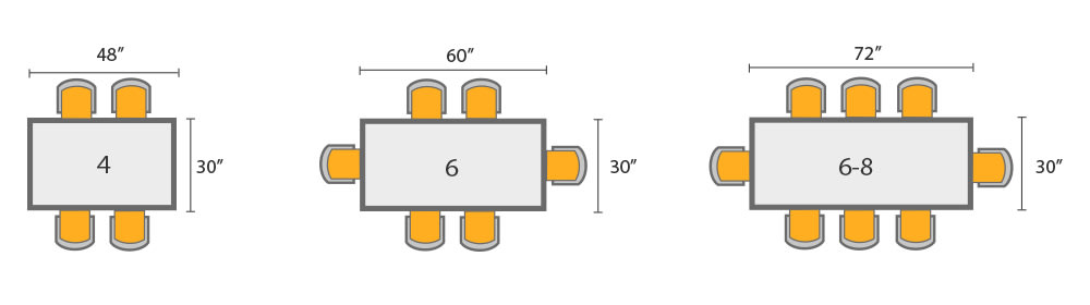 rectangle tables seating