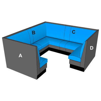 three quarter circle booths