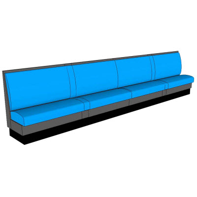 Wall bench restaurant booth